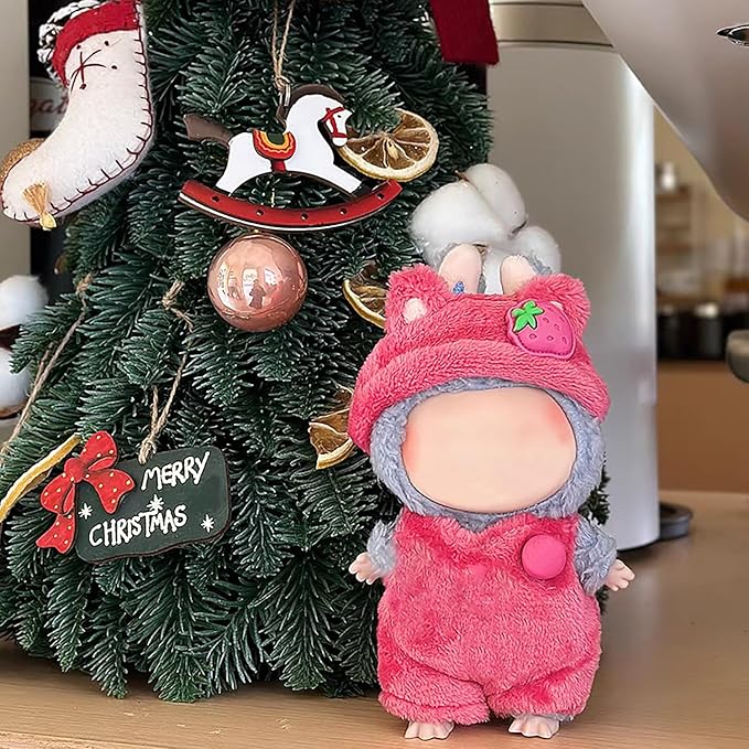 Clothes Fit for 17CM Doll, Fashion Doll Clothes Outfit Set Cute Theme Designer Toys Dress Accessories for Collector Fans Display (Strawberry)