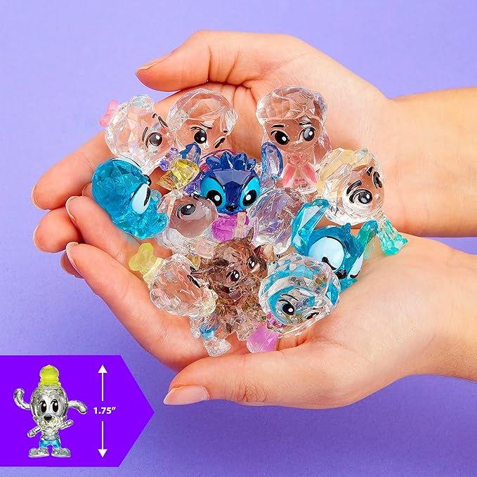 Disney Crystal Surprise 16 Pack Bundle: Series 2 Surprise Blind Mini Figures with Accessories & Activity Compound, Perfect for Party Favors & Mystery Unboxing Fun