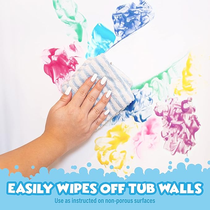 Tub Works® Bath Paint Soap Bath Toy, Pastel 6 Pack | Non-Toxic | Washable Bathtub Paint for Finger Painting on Tub Walls | Ideal Toddler Bath Toys for Creative Play | Easy to Clean, Fun Paint Soap
