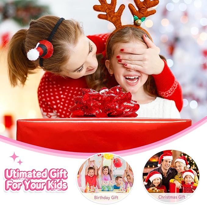 JOYMOR Ride on Truck with Remote Control, 4 Wheels 12V Battery Powered Kids Car, with LED Headlight/Horn Button/ MP3 Player/USB Port/Forward Backward/Kids Girl Boy (Pink)
