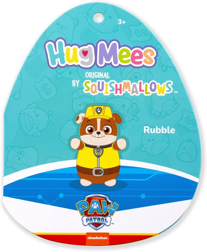Squishmallows Original Paw Patrol 10in Rubble HugMees – Ultrasoft Official Jazwares Plush (Medium-Sized)