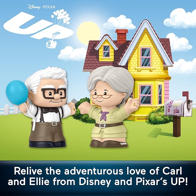 Little People Collector Disney Pixar UP Special Edition Set for Movie Fans, 2 Character Figures in a Display Package (Amazon Exclusive)