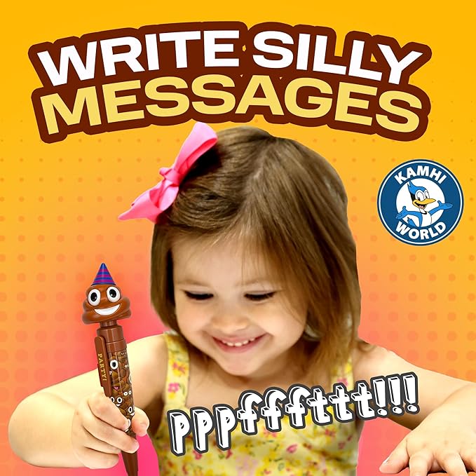 Farting Poop Pen with Multiple Funny Sounds - Perfect Halloween Games & Novelty Gift for Teens, Kids & Boys - Pen & Prank Toy for Halloween Parties, Games & Family Fun All Day (Party)
