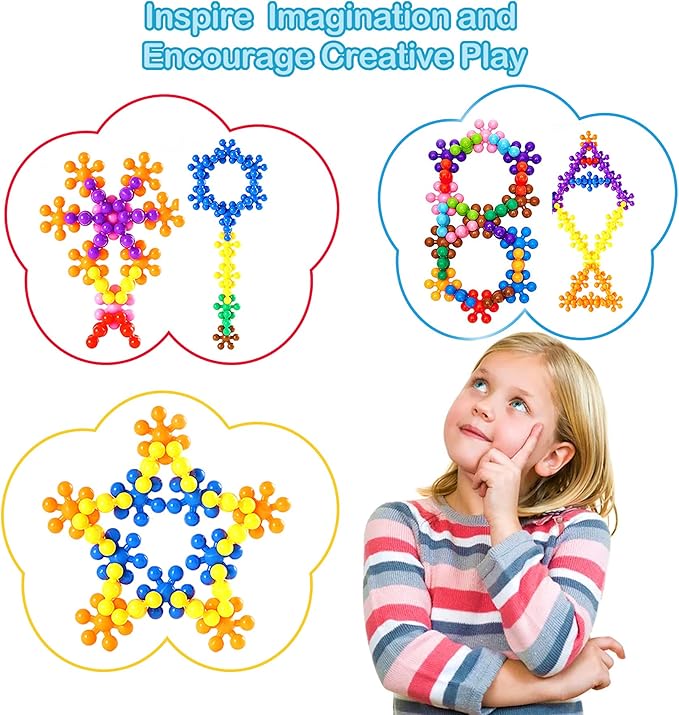 Clip Connect 120 Piece Building Blocks | Diameter 1.26", STEM Building Toys Set Kindergarten Math Manipulatives for Kids Boys Girls, Educational Preschool Toys Activities Homeschool Supplies