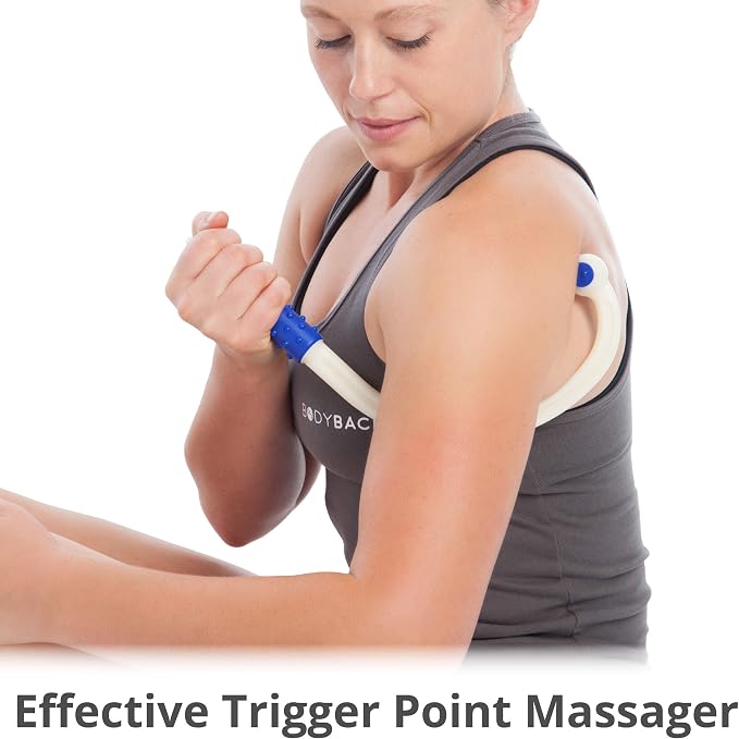 Body Back Mini FSA Eligible - Handheld Neck and Shoulder Massager, Trigger Point Massage Tool, Pressure Point Pain Relief, Deep Tissue Self Massager
