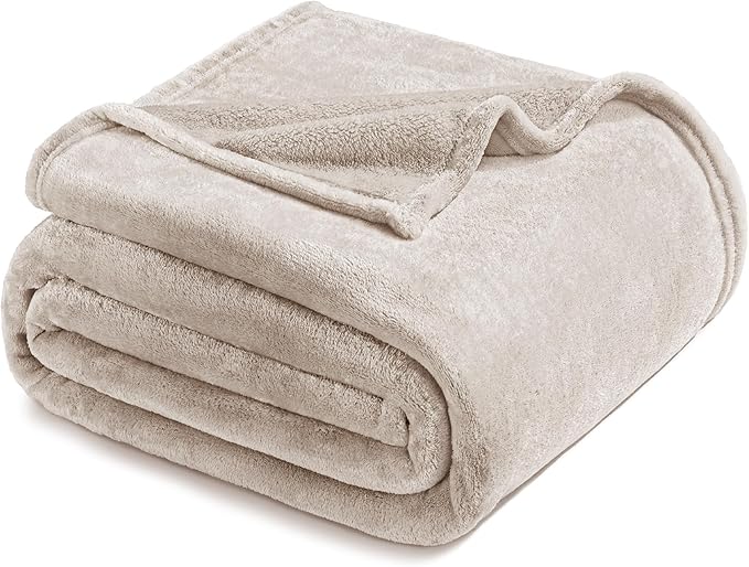 Exclusivo Mezcla Soft Fleece Blanket Twin Size for Bed, Camel | 60x80 Inches, Double-Sided Brushed Flannel, Lightweight Plush Cozy Blanket for Home Decor, All Season, Machine Washable