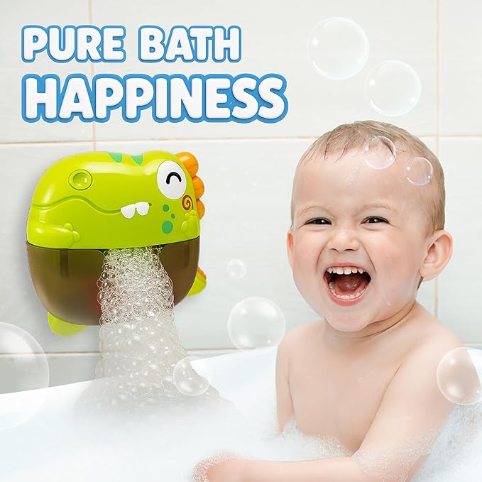 Bath Bubble Machine - Bath Toys | Bathtub Bubble Machine, Light Up Bubbles Maker for Bathtub - Bubbles Bath Maker with Lights & Music - Strong Suction BPA Free