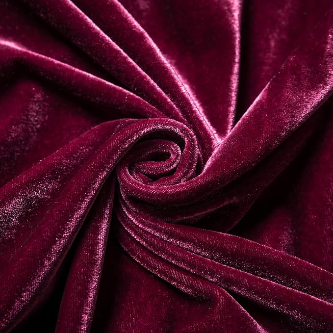 GLORY SEASON Velvet Throw Pillow Cover Soft Decorative Luxurious Solid Square Cushion Case for Sofa Couch Bedroom Farmhouse,Pack of 2, 18 x 18 Inches, Amaranth