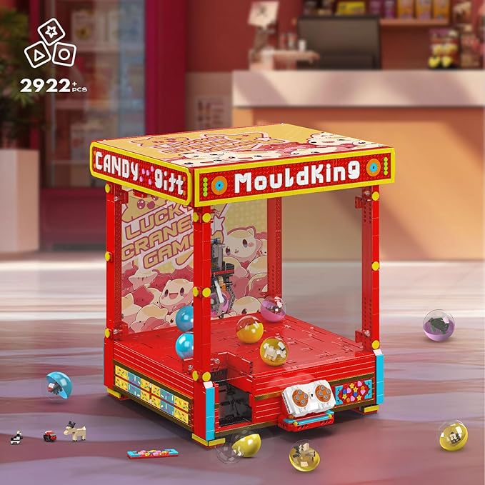 Mould King Claw Machine for Kids, Claw Machine Toys Building Set, Vending Machine with Building Toy Balls, 2922 PCS Birthday Gifts for Girls Age 8-12