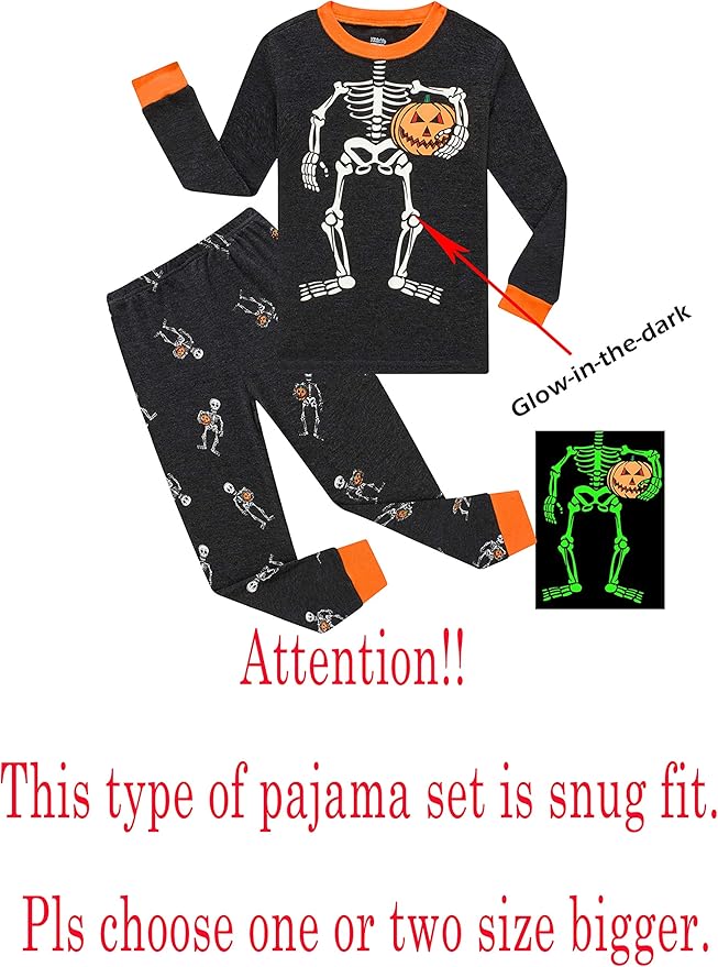KikizYe Little Big Boys Girls Pajamas Set Kids PJs 100% Cotton Sleepwear