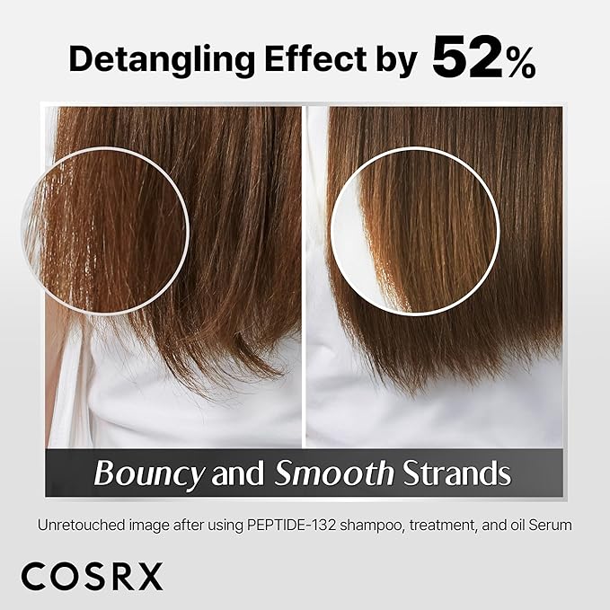 COSRX PEPTIDE 132 Hair Care Trio - Hair Bonding Shampoo, Treatment & Oil Serum, Bond Repair Treatment for Damaged, Dry Hair, Daily Scalp Treatment for Dandruff, Dry, Itchy or Flaky Scalp