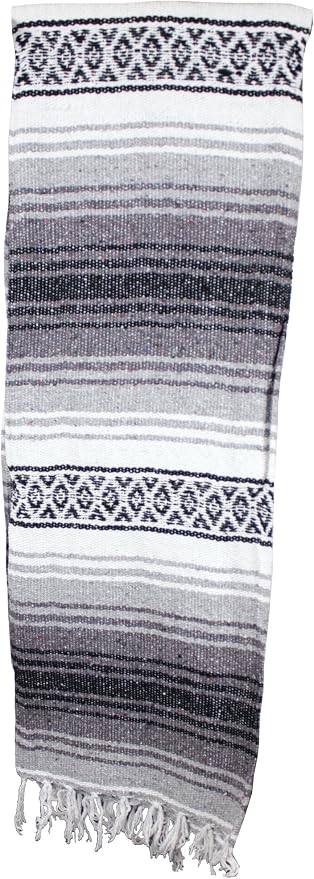 Canyon Creek Authentic Mexican Yoga Falsa Blanket (Grey)