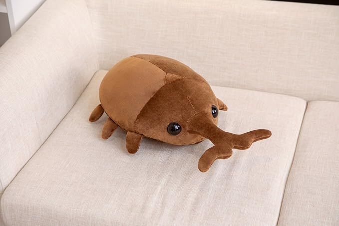Beetle Plush Toy Pillow Doll Insect Stuffed Toy Children Girls Boys Baby (60CM, Brown)