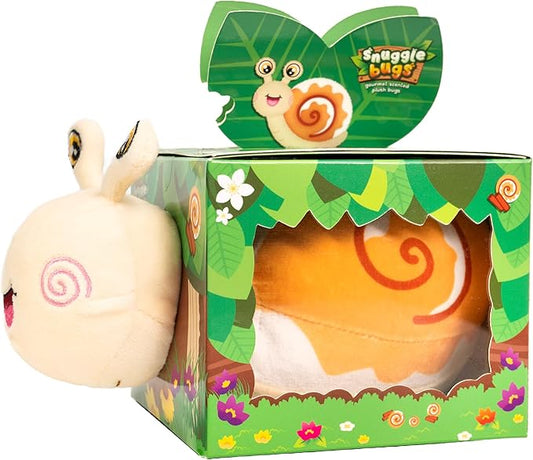 Scentco Snuggle Bugs (Snail)- Cinnamon Roll Scented Plush Toy - Gifts for Kids, Gift Guide, Aromatherapy