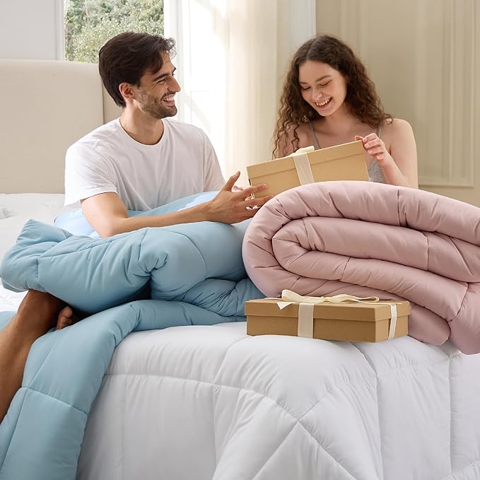 Bedsure Comforter Duvet Insert - Quilted Comforters Oversized King Size, All Season Duvet, GentleSoft Down Alternative Bedding, with 8 Tabs, Gifts for Women/Men, Black, Oversized King 116 x 98 Inches