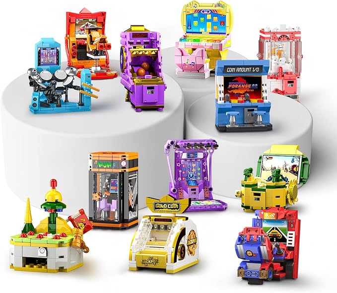 NUTCRACKER 12 in1 Game Console Building Set for Boys Girls, Mini Friends Game Console Toy Building Set, Children Party Favors for Goodie Bags, Easter Birthday Gifts for Girls Boys 14+（1228 Pieces）