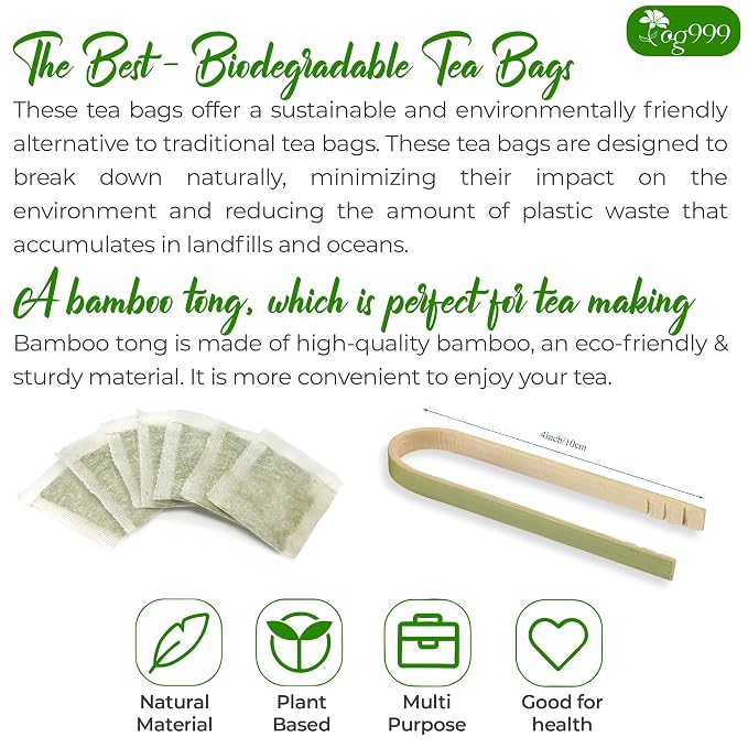 TOG999, Premium 40 Thyme Leaf Tea Bags, 100% Natural & Pure Thyme Leaves. Loose Leaf Thyme Herbal Tea. Thyme Leaf Tea. No Sugar, No Caffeine, No Gluten, Vegan.