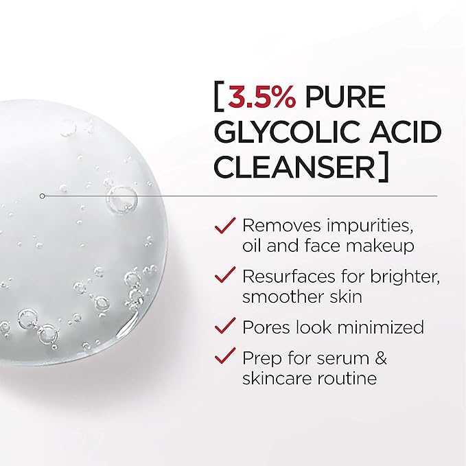 L'Oreal Paris Revitalift 3.5% Pure Glycolic Acid Brightening Cleansing Gel wth Salicylic Acid 6.7 fl oz
