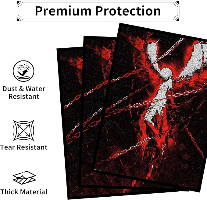 MTG Card Sleeves, Ultra Clear Front & Matte Finish Back, 100 Count Standard Size Matte Art Sleeve for Magic The Gathering (Angel)