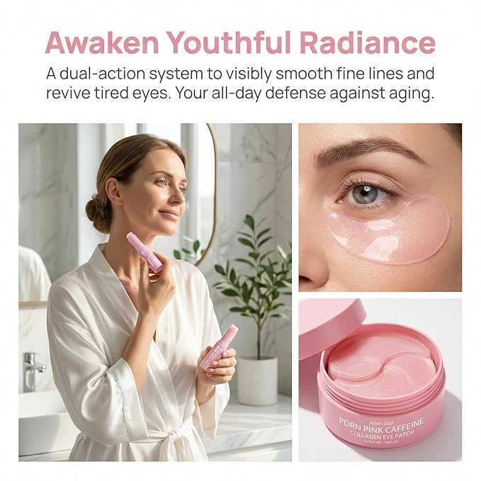 PDRN Pink Collagen Volume Multi Balm | All In One Volufiline, PDRN, NAD Stick for Youthful-Looking, Helping Look of Fine Lines, Firming Care, Anti-Aging Care | For Under-Eyes (Eye cream + Eye mask)