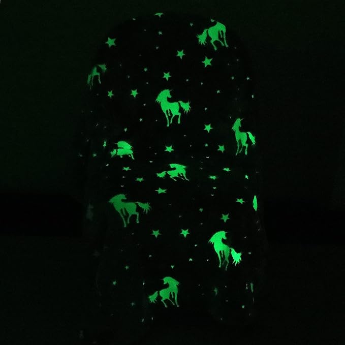 Glow in The Dark Blanket Unicorns Gifts for Girls,Toys for 2 3 4 5 6 7 8 9 10 Year Old Girl Gifts,Soft Kids Blankets for Christmas Halloween Birthday Valentines Gifts,60"x80"