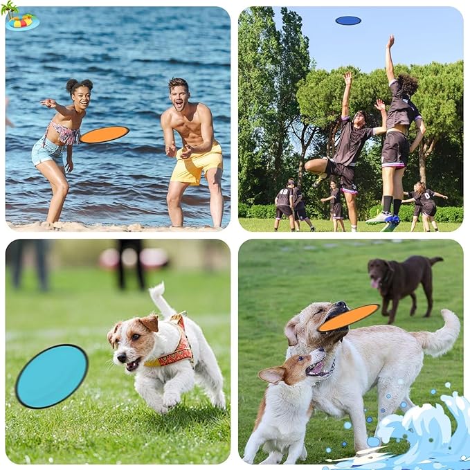 140 PCS Foldable Flying Disc Fans with Bags, 9.8'' DIY Handheld Black Egde Fabric Folding Fan for Outdoor Game Activities Birthday Party Favors Gifts, 14 Colors