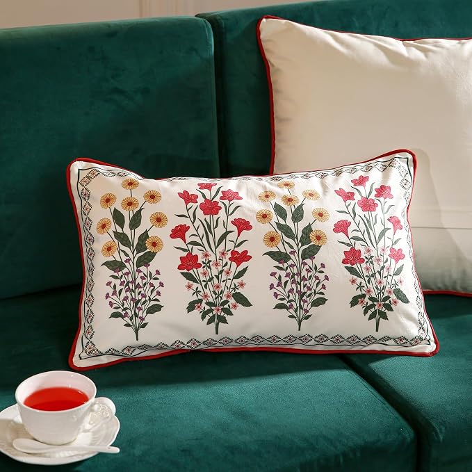 Designer Velvet Throw Pillow Cover,20"x12" Set of 2-Bertina C | Pillow Cover,Concealed Zipper Design,Dragonfly Pattern,Sofas,Bedroom,Living Room,Lounge Chairs,All Season Home Decor