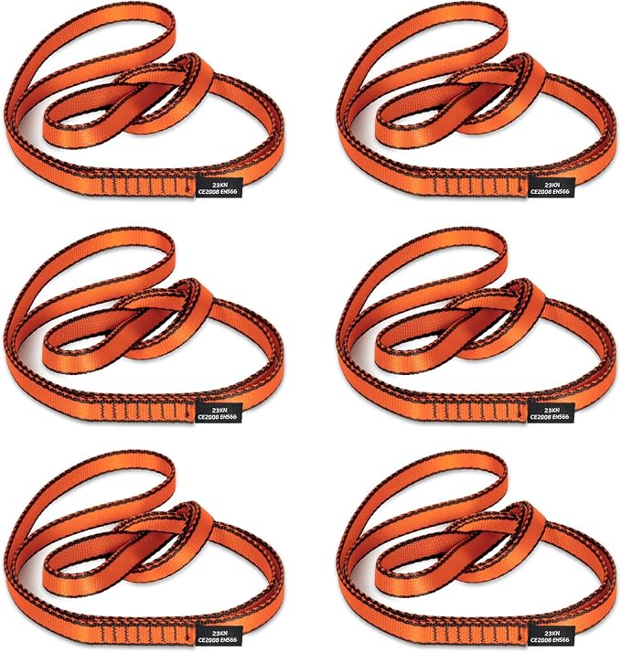 18MM Nylon Climbing Sling Runner 23KN CE2008/EN566 Strong Webbing Straps for Rock Climbing,Mountaineering, Rappelling, Swing, Yoga Hammock etc