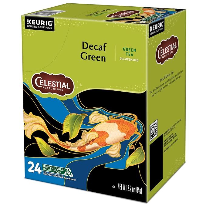 Celestial Seasonings Decaf Green Tea, Single-Serve Keurig K-Cup Pods, 96 Count