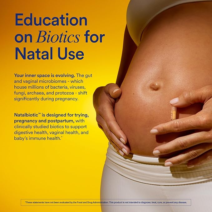 Ritual Natalbiotic Prenatal Probiotic for Women - 30 Capsules - 30 Servings | Support Microbiome, Gut, Digestive, Vaginal, and Baby’s Immune Health** - Trying, Pregnancy, Postpartum - Vegan - Citrus