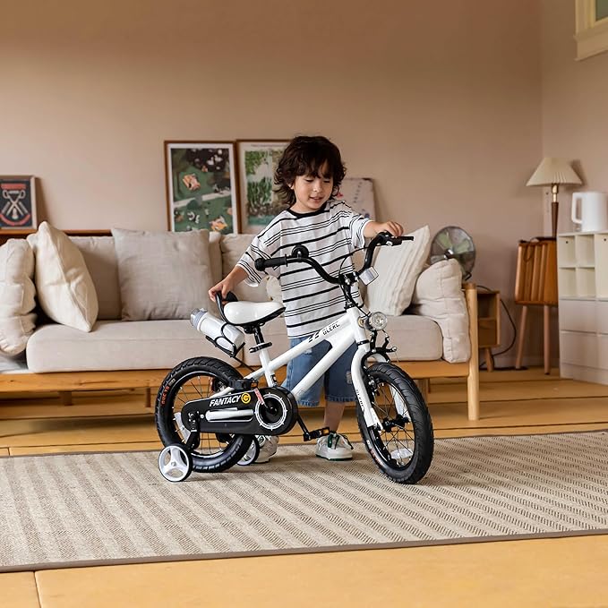 Glerc Fantacy Kids Bike, 12-20 Inch Children Bicycle for 2-13 Years Old Boys Girls, Kids Bicycle with Water Bottle Holder & Headlight & Training Wheels, Multiple Colors