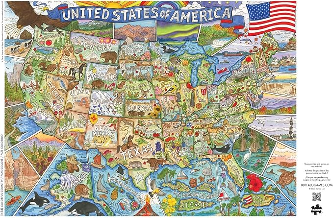 Buffalo Games - Carrie Wagner - Colorful Country - 1000 Piece Jigsaw Puzzle for Adults -Challenging Puzzle Perfect for Game Nights - Finished Size is 26.75 x 19.75