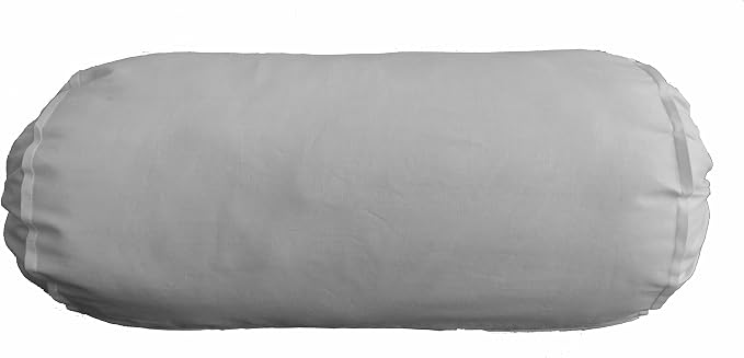 Ivory Long Bolster Pillowcase - Yoga Massage Round Bolster Cover for Bed Sofa Chair Couch Lounge Cotton 10" Diameter x 28" Long (25 cm Diameter x 71 cm Long) Removable Cover
