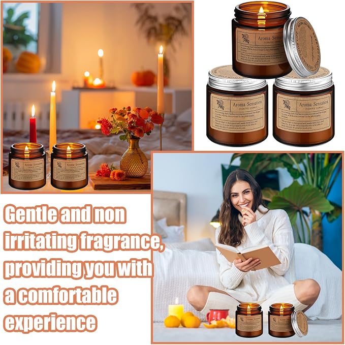 Landhoow 60 Pcs Candles Bulk for Home Scented Soy Aromatherapy Candle Gifts for Women Men 6 Style Lasting 24h Bluebell, Lavender, Lychee White Tea White Tea Orchid and Forest