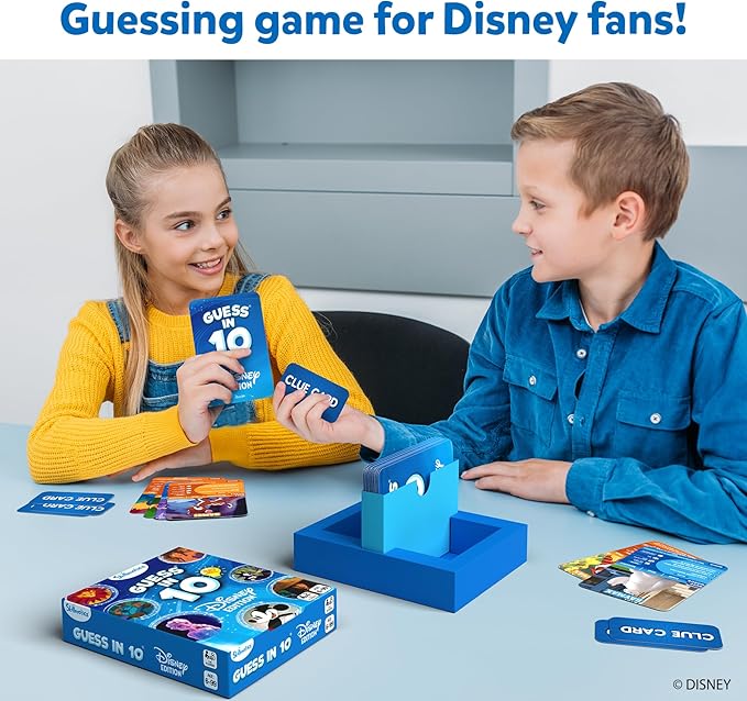 Skillmatics Guess in 10 Disney, Card Game for Girls, Boys, Kids, Teens, Adults Who Love Cinderella, Mickey Mouse, Moana, Travel Toy, Gifts for Ages 6, 7, 8, 9 and Up