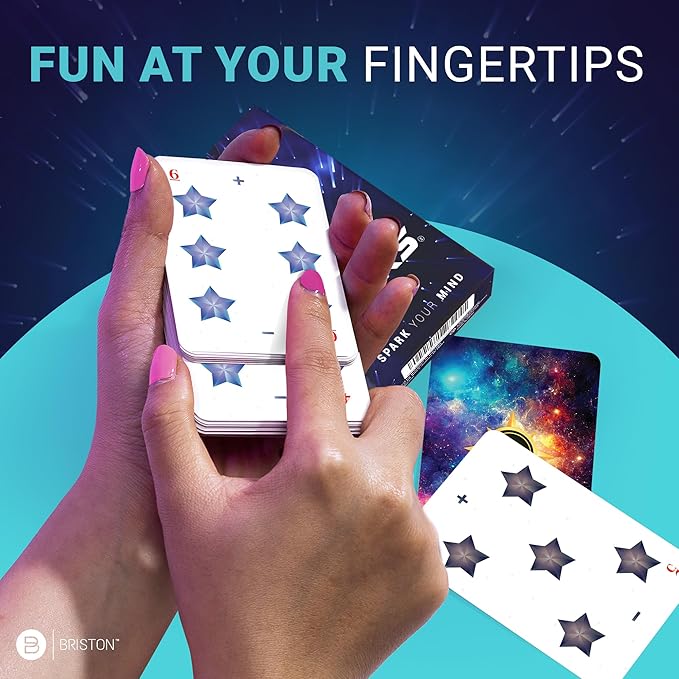 Briston Math Star Game flashcards, Educational Card for Kids & Families Addition and Subtraction with Timed Challenges Fun Math Strategy Game for Classrooms Students & Enthusiasts