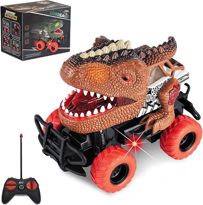 Dinosaur Toys Remote Control Car for Kids 3-7, Dino RC Car for Toddler Kids Toys Age 3 4 5 6 7 Boys and Girls Christmas Birthday Gift