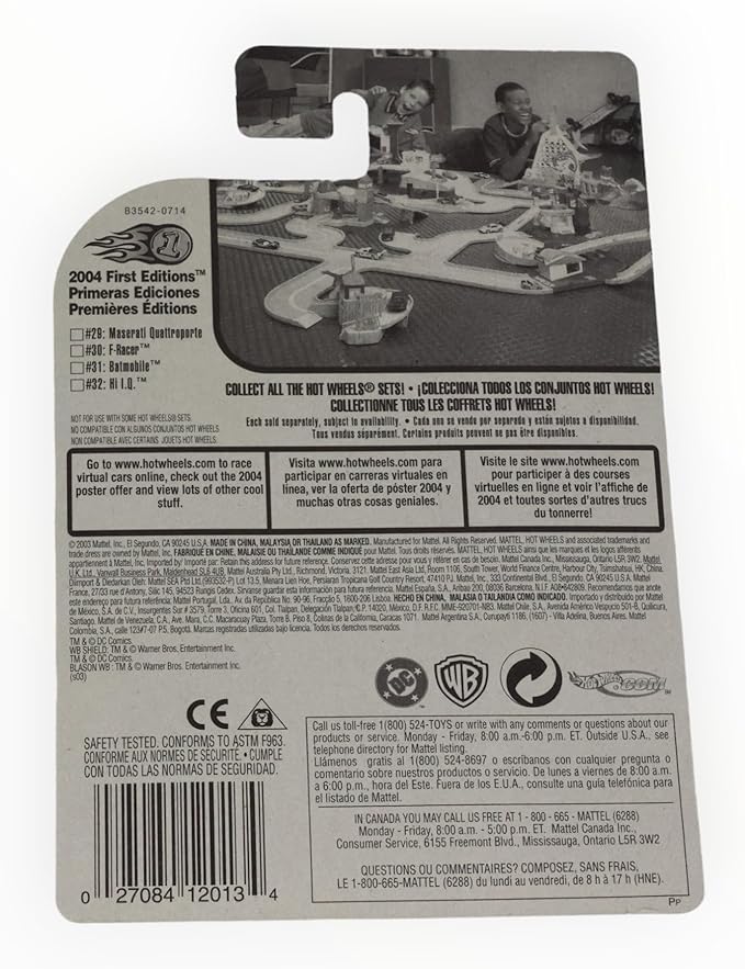 2004 First Editions -#31 Batmobile Semigloss Black #2004-31 Collectible Collector Car Mattel Hot Wheels 1:64 Scale