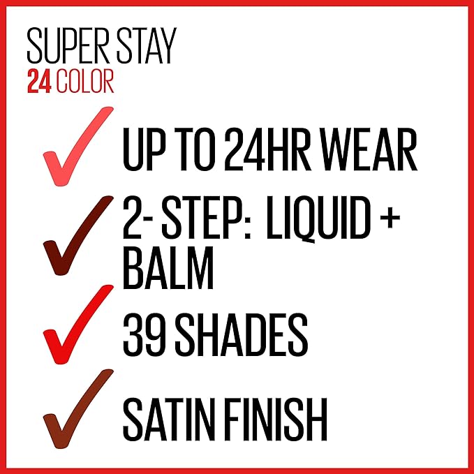 MAYBELLINE Super Stay 24, 2-Step Liquid Lipstick Makeup, Long Lasting Highly Pigmented Color with Moisturizing Balm, Timeless Rose, Pink, 1 Count (Pack of 2)