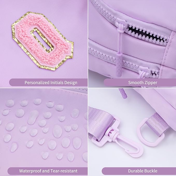 Birthday Gift for 5 6 7 8 9 10 11 12 13 14 15 16 Year Old Girls Fanny Pack Crossbody Bags for Women,Cute Trendy Stuff - Lavender,Q