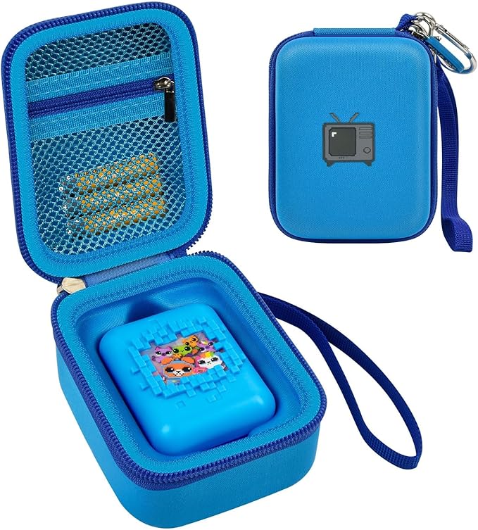 Case for Bitzee Interactive Toy Digital Pet and Case, Hard Carrying Holder for Virtual Electronic Pets React to Touch, Protective Container for AA Batteries and Other Accessories (Box Only)-Blue