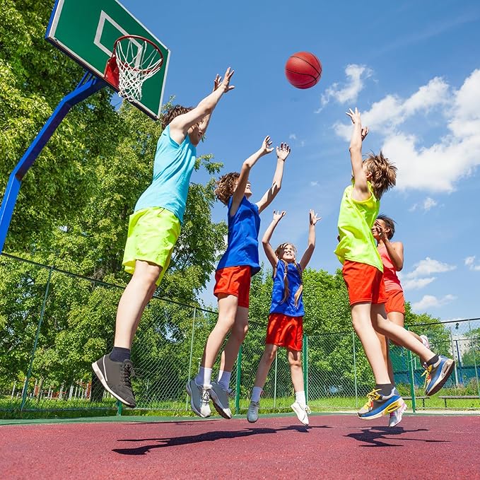 Oleitodh 40Pcs 6" Inflatable Mini Basketball Balls Bulk Inflatable Small Basketball Set, PVC Small Basketballs for Over The Door Hoop Games Party Favors Indoor Outdoor Play Adults Kids Pool Beach