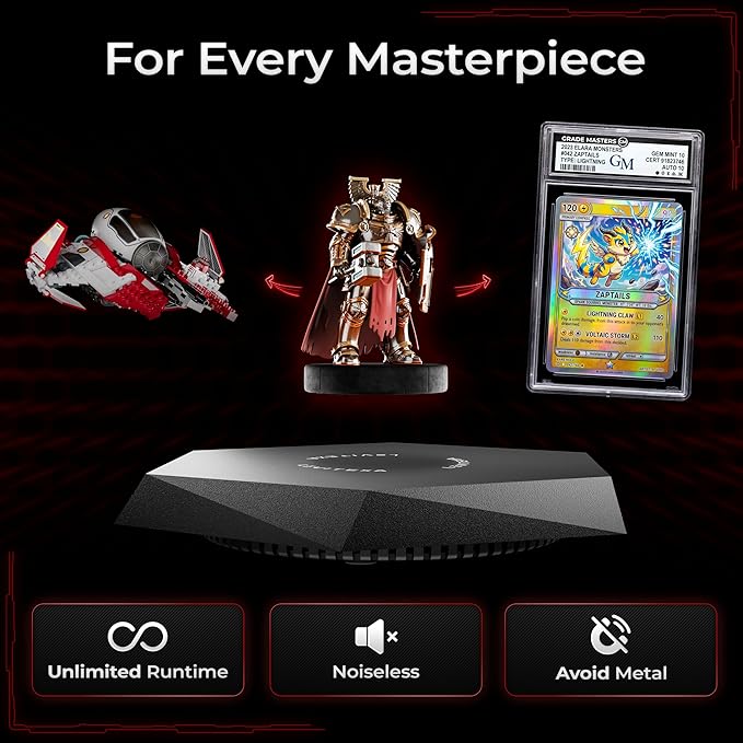 Levitexa Nimbus Levitating Display - Floating Display, Levitating Stand, Levitation Decor, Magnetic Stand, Magnetic Levitation for Figures and Toys - 400 grams Capacity