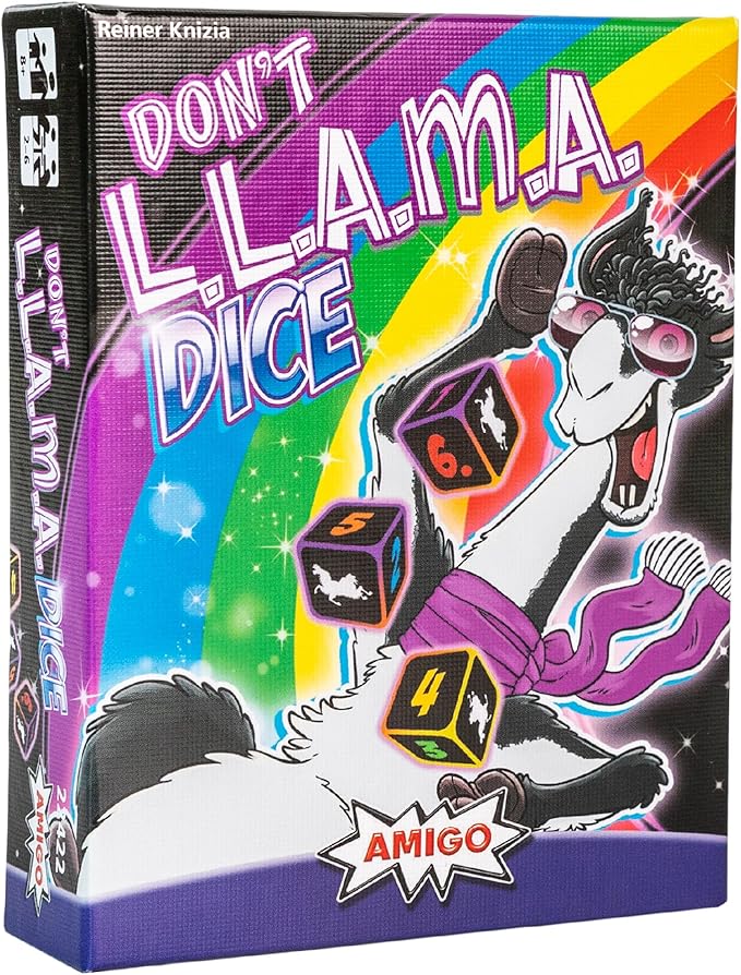 AMIGO Games Don't L.L.A.M.A. Dice Game - Fun and Strategic Llama-Themed Dice Game for Ages 8+ | 2-6 Players | Avoid Llama Drama and Shed Points