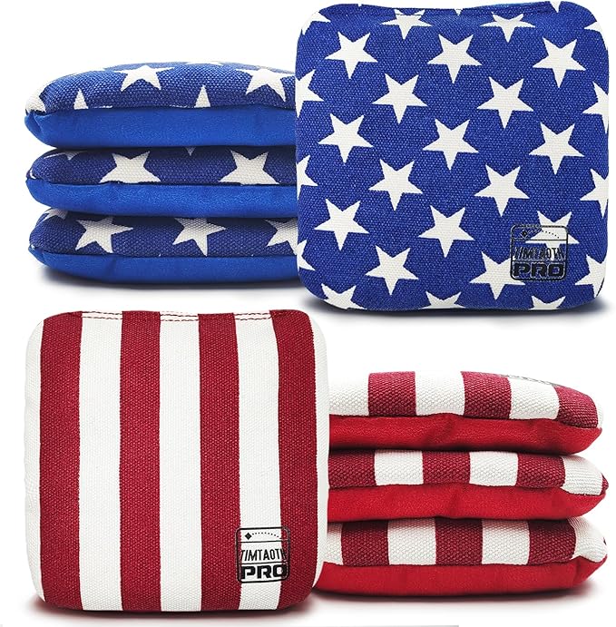 Dual Sided Corn Hole Bags Professional Cornhole Bags Set of 8 Regulation Corn Hole Bean Bags Slick and Stick
