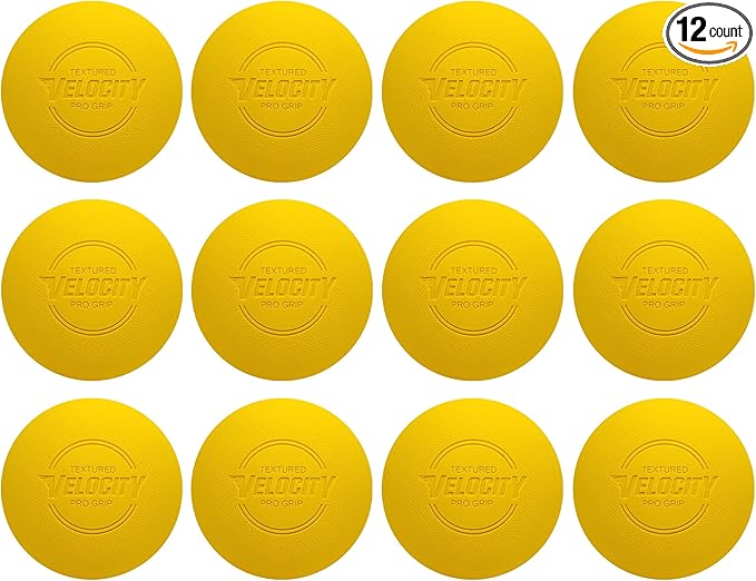 Velocity Pro Grip Lacrosse Balls - 6, 12, 18, 60 and 120 Packs - Certified for Youth, Club, High School, CLA, and College Game Play