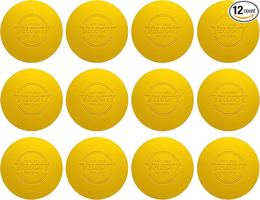 Velocity Pro Grip Lacrosse Balls - 6, 12, 18, 60 and 120 Packs - Certified for Youth, Club, High School, CLA, and College Game Play