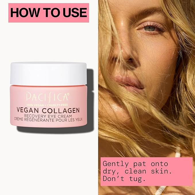 Pacifica Beauty, Vegan Collagen Overnight Recovery Eye & Face Cream, Hyaluronic Acid, Caffeine, Vitamin C & E, Hydrating & Moisturizing Skin Care for Aging and Dry Skin, 15ml - 0.5 fl oz