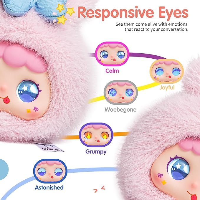 AI Smart Stuffed Animal with ChatGPT & Google - Multilingual Emotional Companion Plush Toy, Interactive Learning Assistant & Memory Trainer for Kids 3+, Parental Control App with Chat Summary
