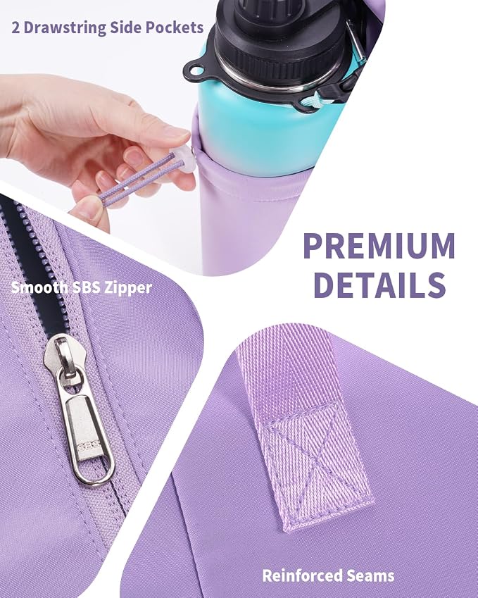 sportsnew Yoga Mat Bag Tote Yoga Gym Bags For Women Men with Waterproof Wet Pocket & Hook-and-loop, Quick Access Storage Yoga Mat Bag Carrier
